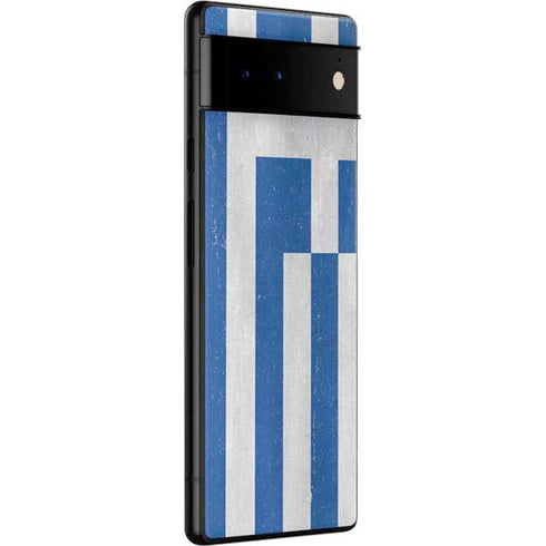 Greece Flag Distressed Google Pixel 6 Pro Skin
